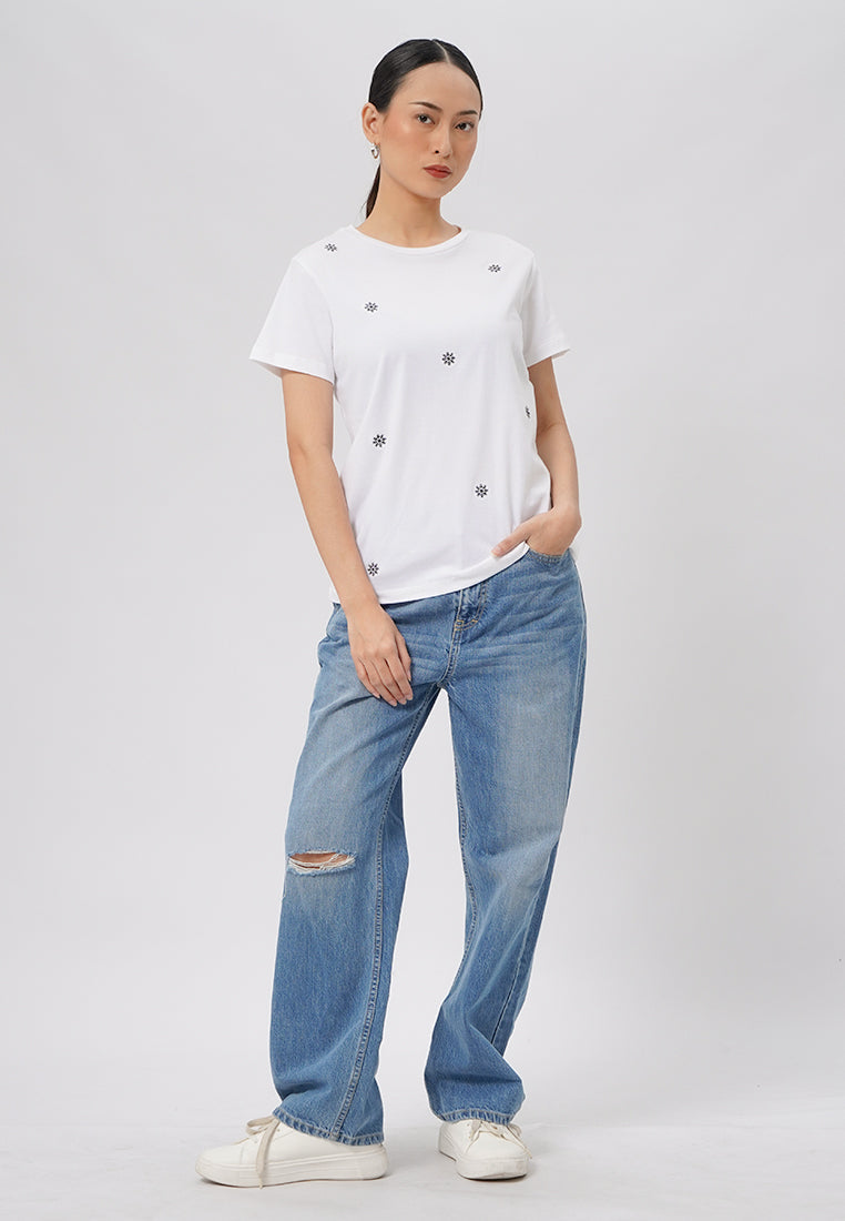 Embroidered Short Sleeve T-Shirt