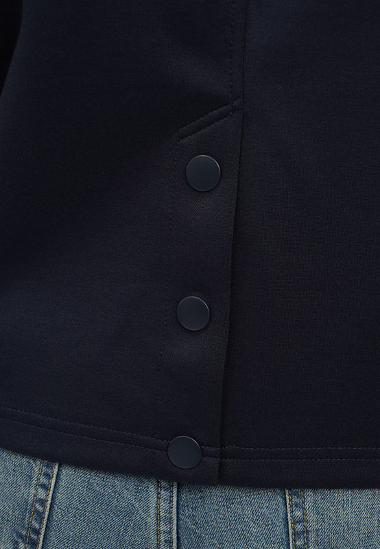 Button Details Boxy Top