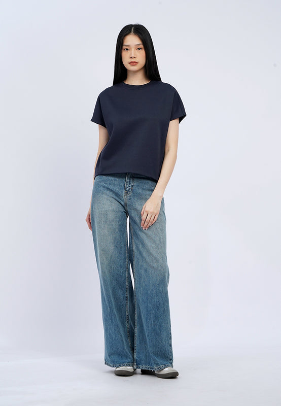 Button Details Boxy Top