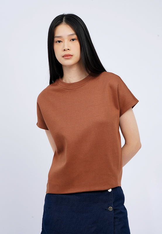 Button Details Boxy Top