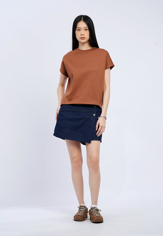 Button Details Boxy Top