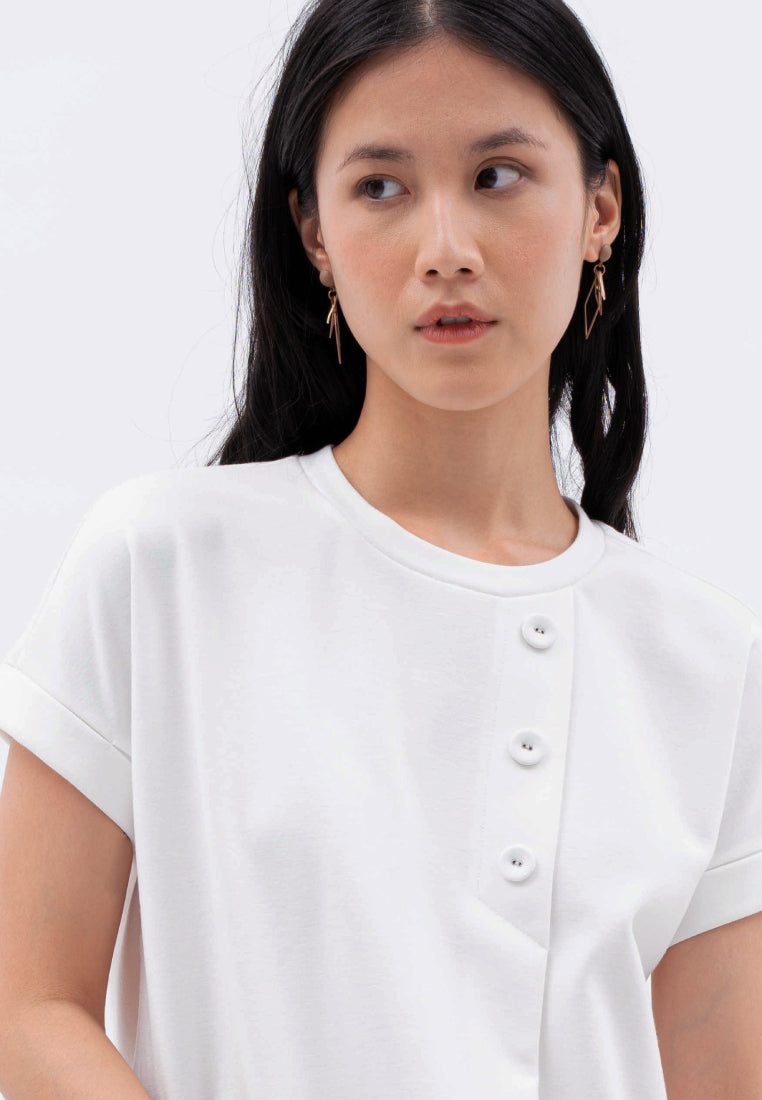 Top with Button Chest Details