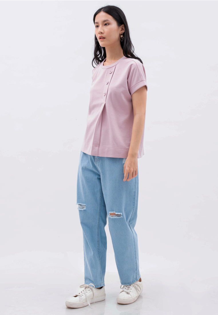 Top with Button Chest Details