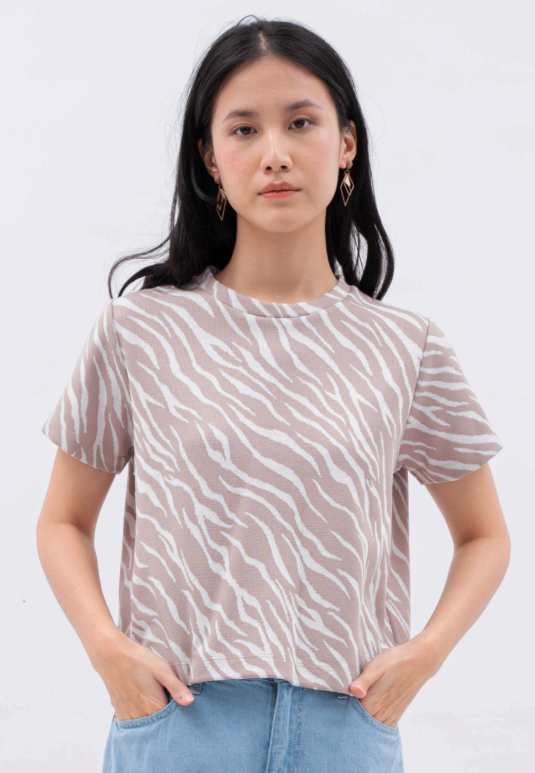 Printed Short Sleeve Top