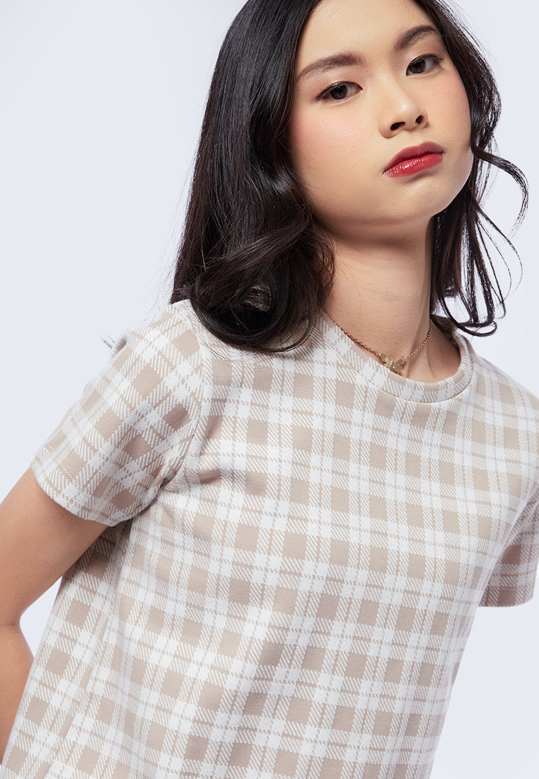 Short Sleeve Printed Knit Top