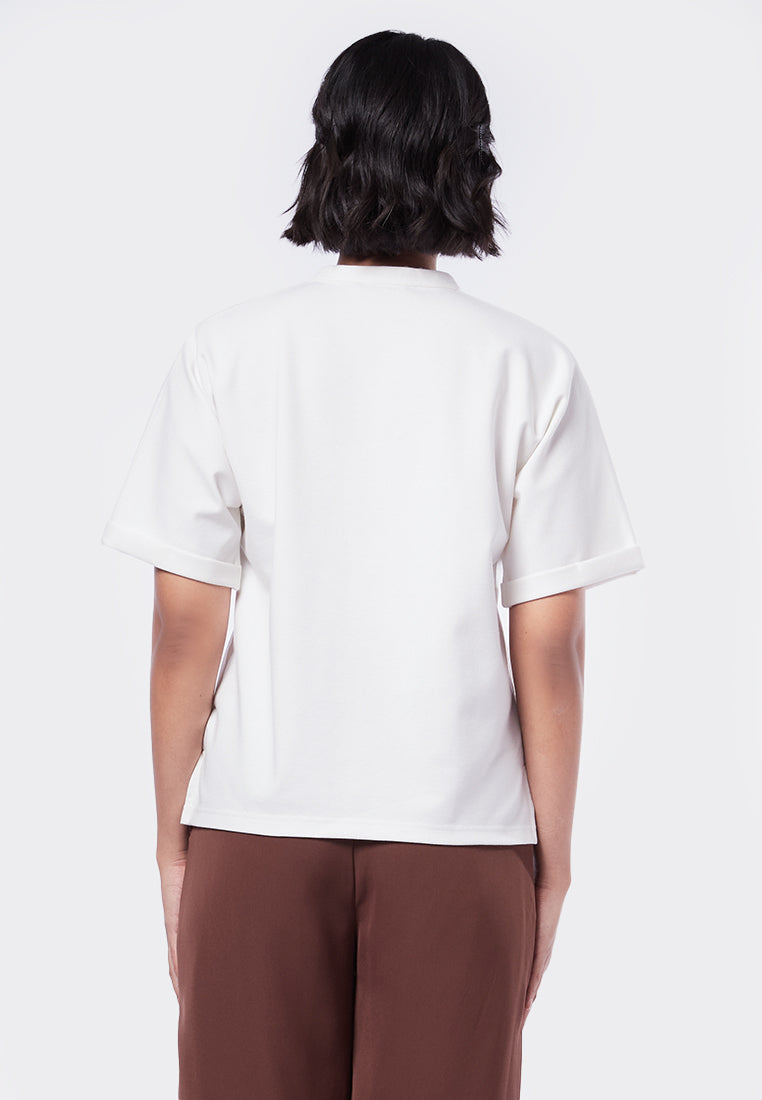 Short Sleeve V-Neck Top