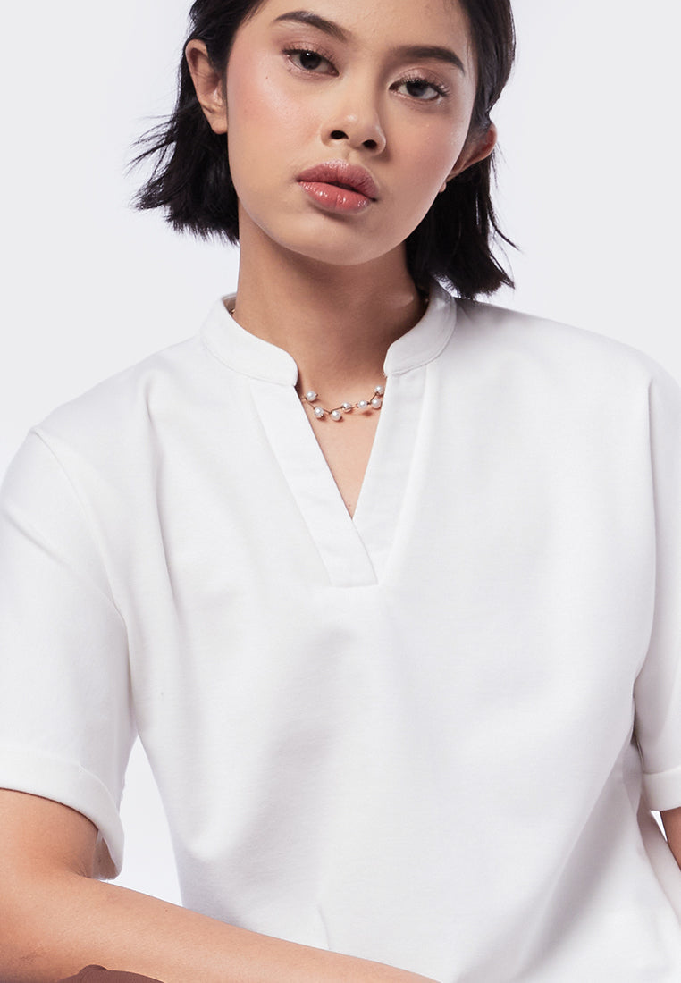 Short Sleeve V-Neck Top