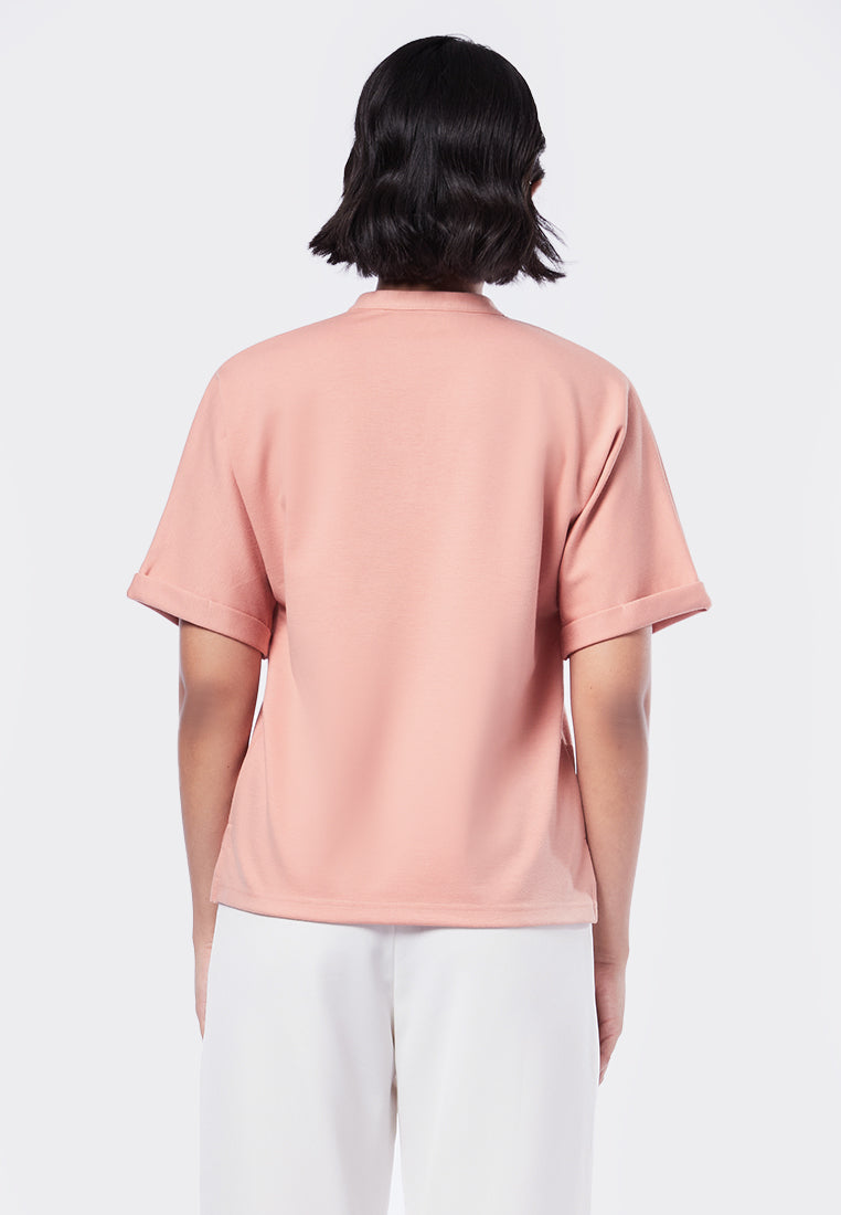 Short Sleeve V-Neck Top