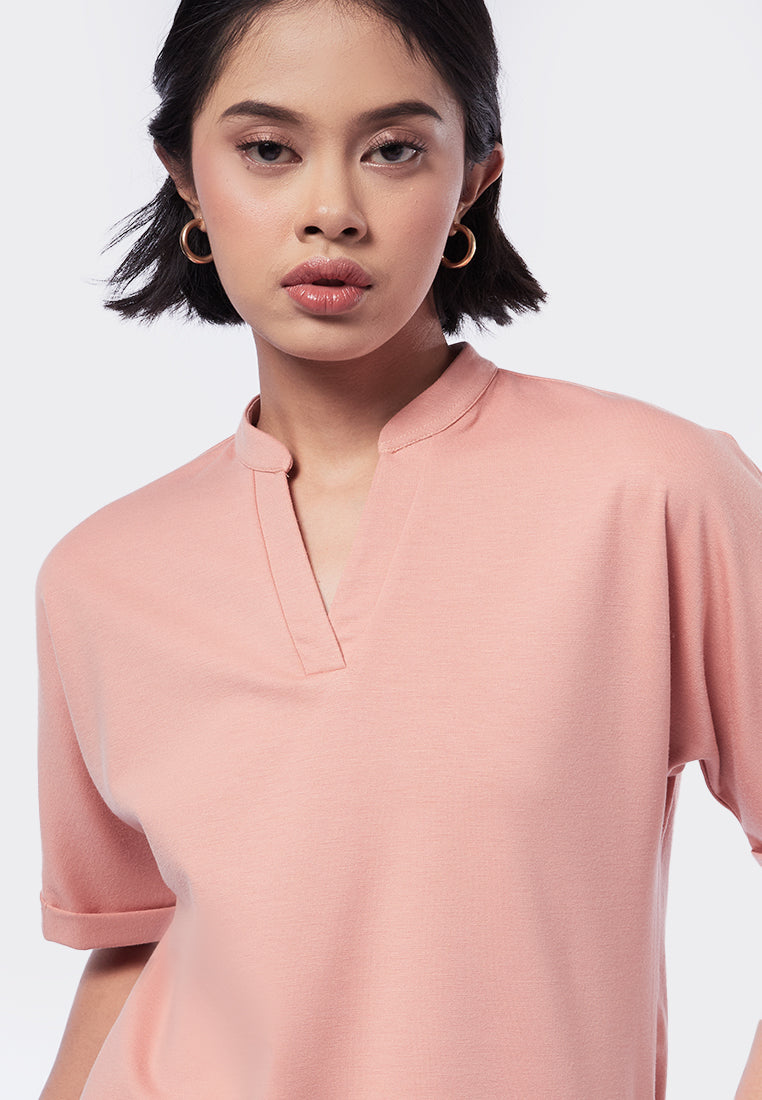 Short Sleeve V-Neck Top