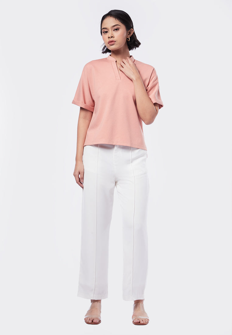 Short Sleeve V-Neck Top