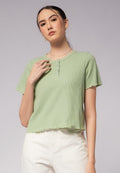 Button Up Short Sleeve Top
