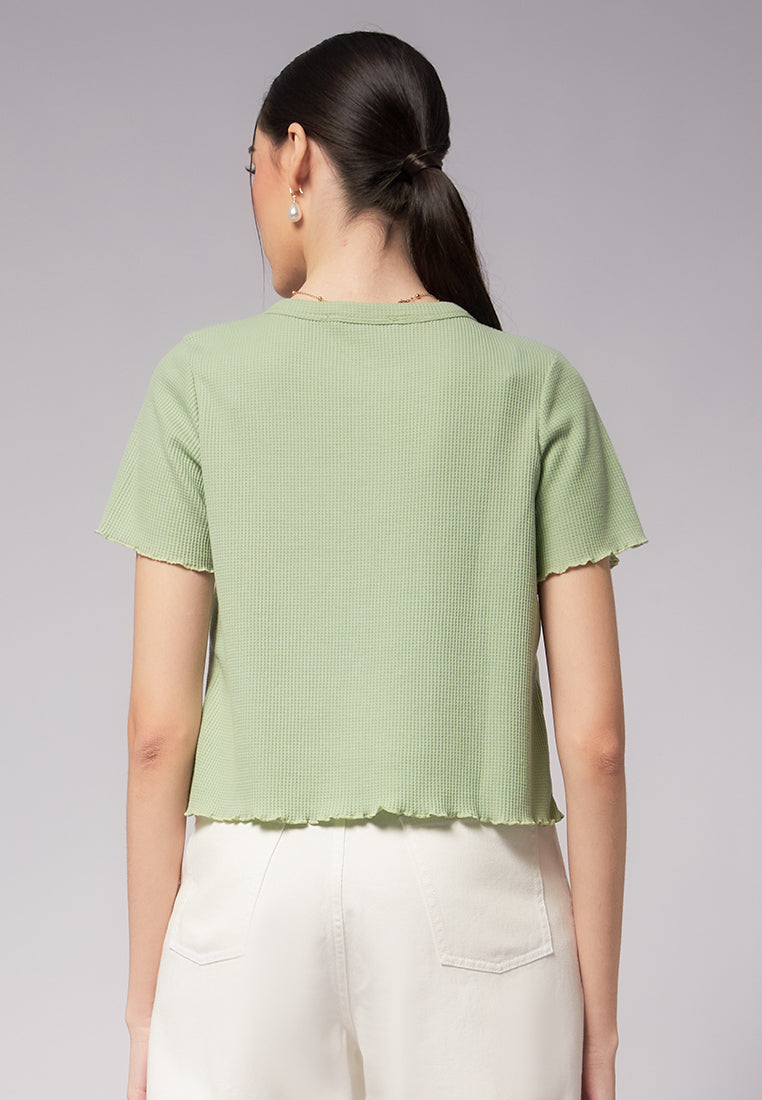 Button Up Short Sleeve Top