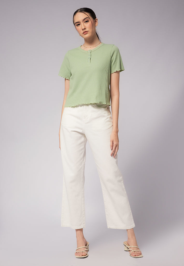 Button Up Short Sleeve Top