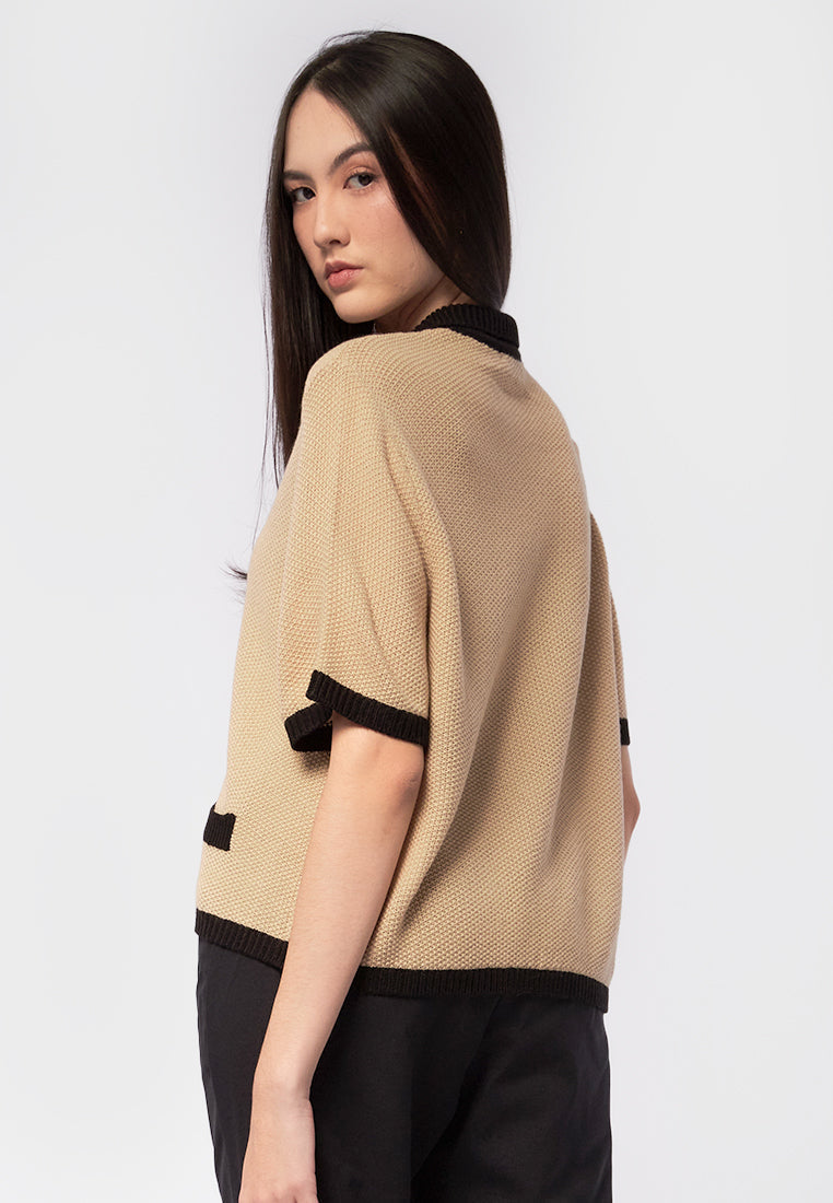 Short Sleeve Knit Crop Top