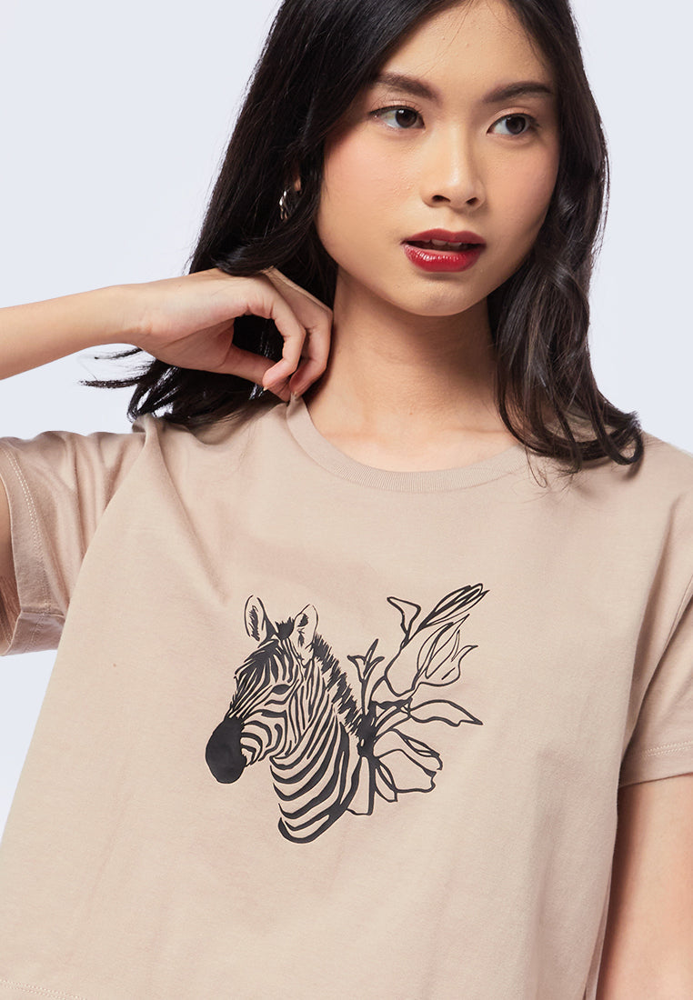 Short Sleeve Graphic Crop T-Shirt