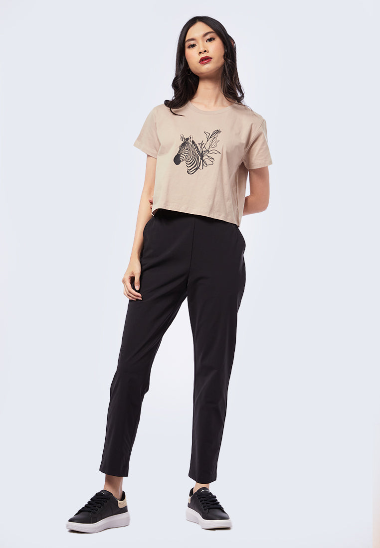 Short Sleeve Graphic Crop T-Shirt