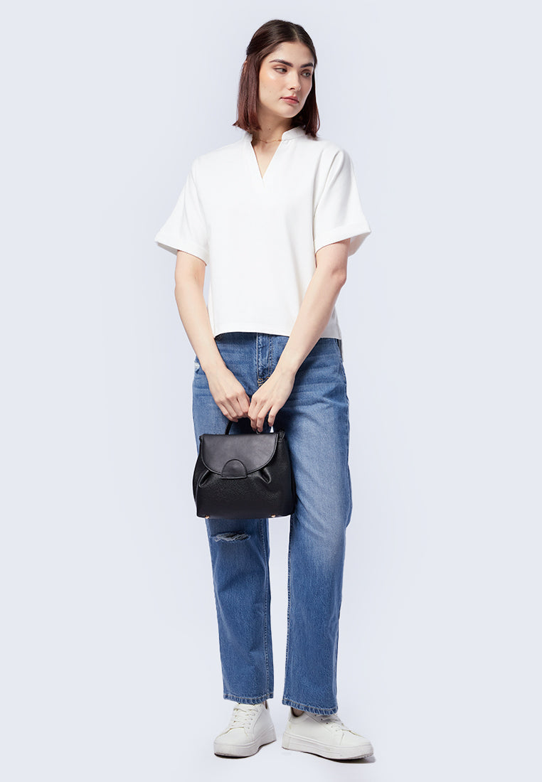 Short Sleeve V-Neck Top