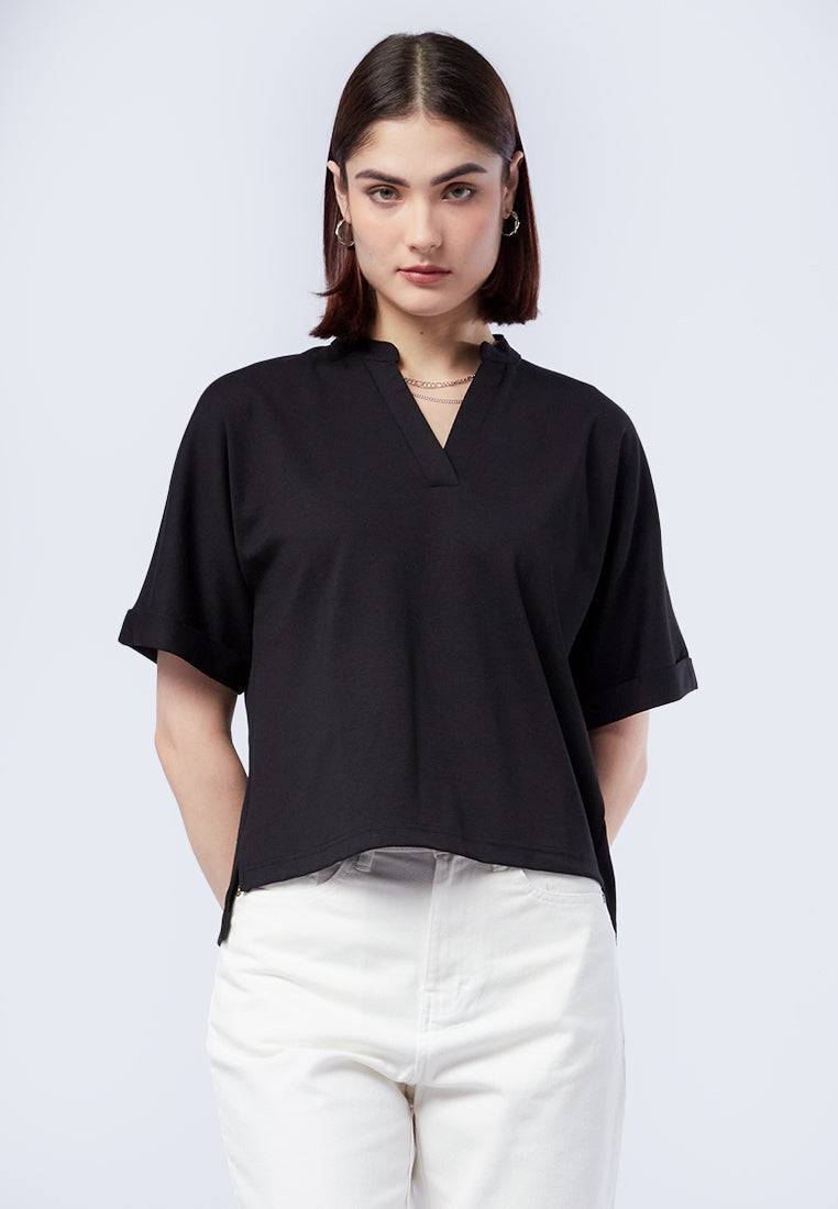 Short Sleeve V-Neck Top