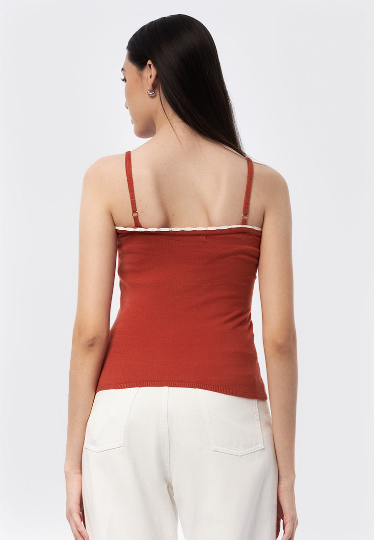 Soft Touch Tank Top with Contrast Details