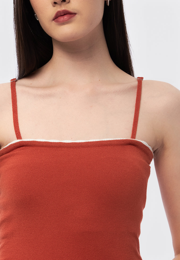 Soft Touch Tank Top with Contrast Details