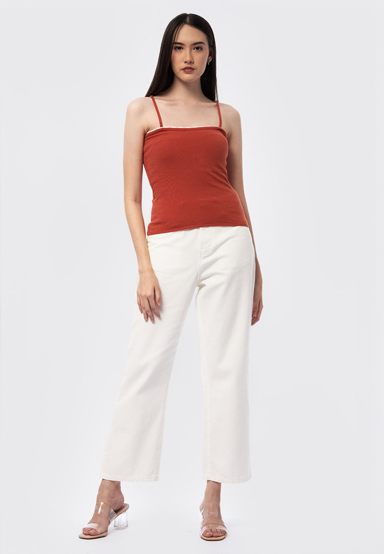 Soft Touch Tank Top with Contrast Details