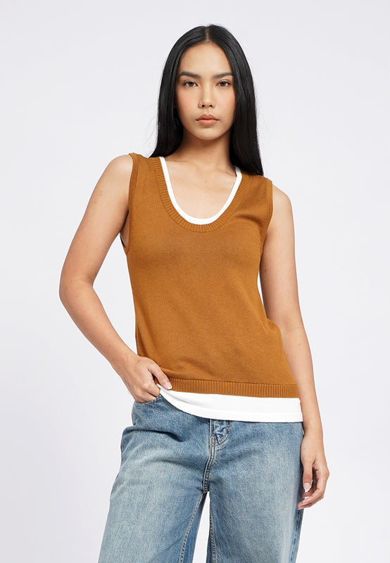Layered Scoop Neck Tank Top