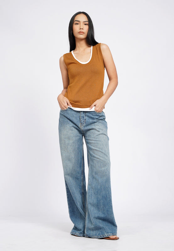 Layered Scoop Neck Tank Top