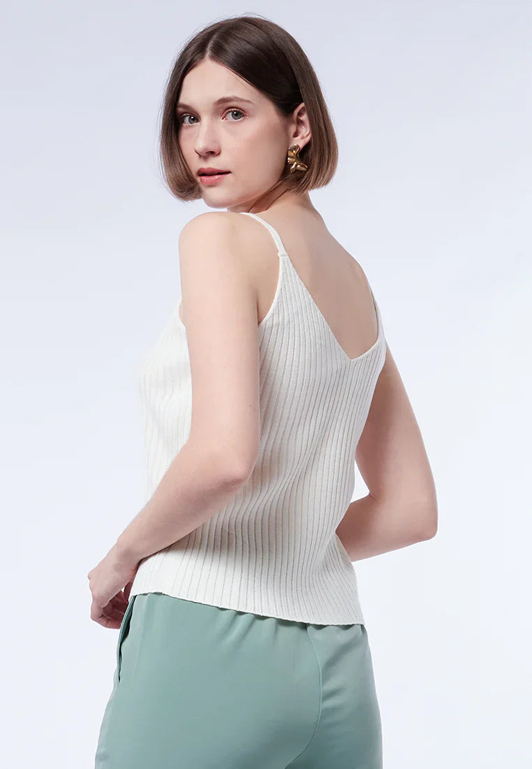 V-Neck Knit Tank Top