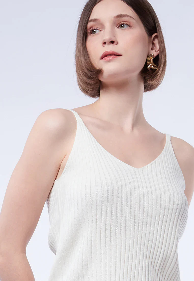 V-Neck Knit Tank Top