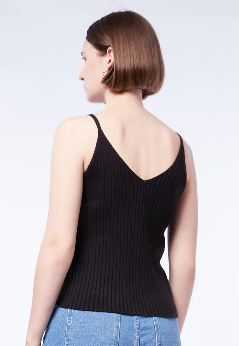 V-Neck Knit Tank Top