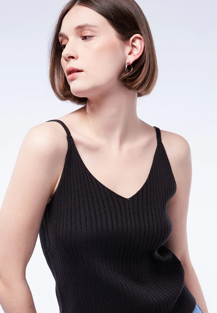 V-Neck Knit Tank Top