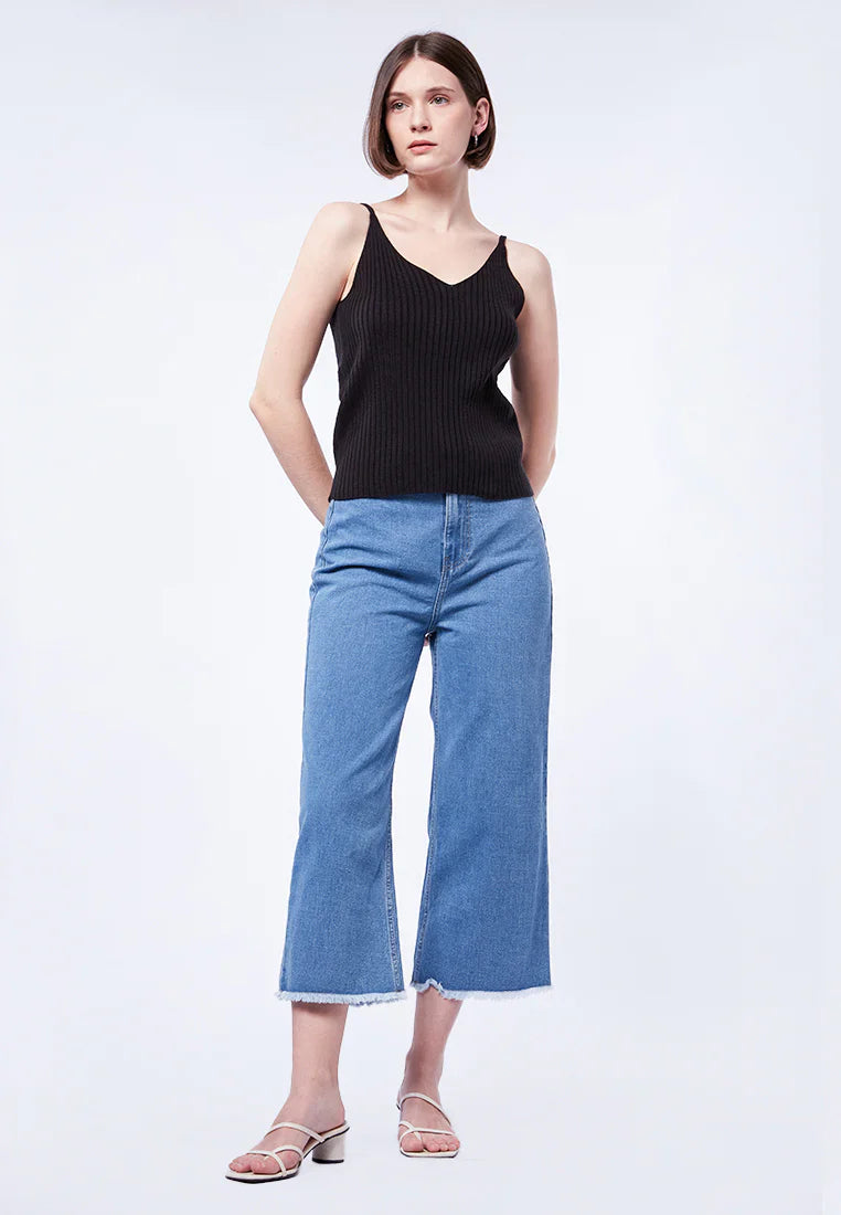 V-Neck Knit Tank Top