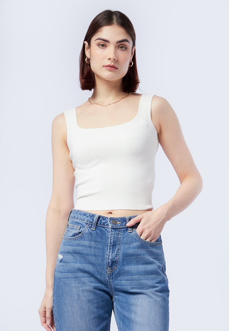 Soft Touch Knit Tanktop White