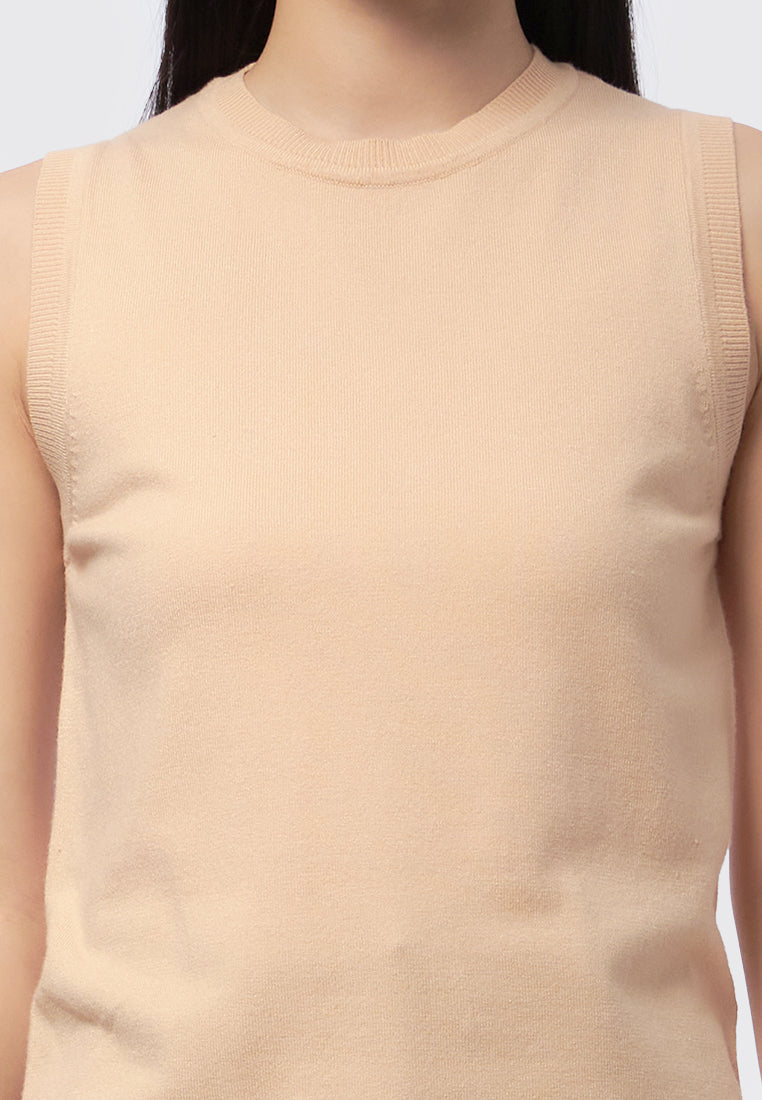 Sleeveless Knit Cropped Top