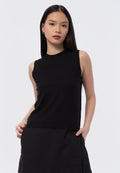 Sleeveless Knit Cropped Top