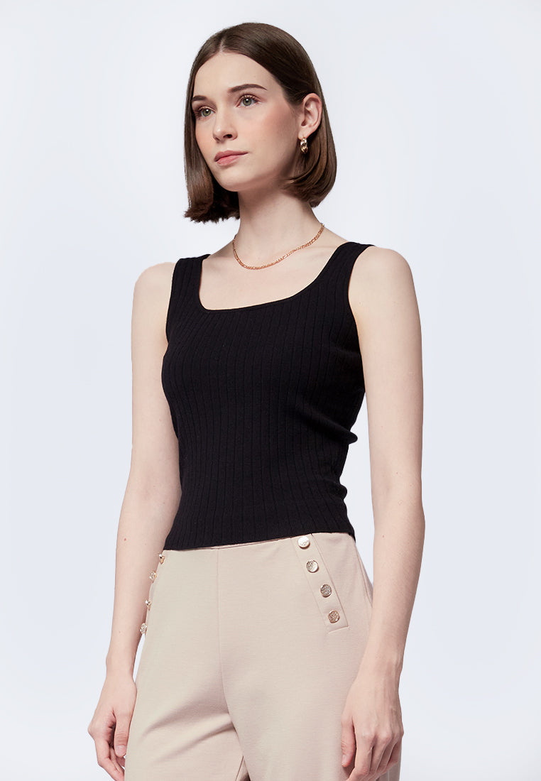Scoop Neck Knit Tanktop