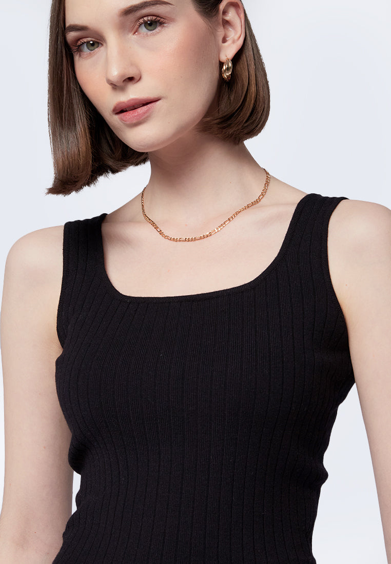 Scoop Neck Knit Tanktop