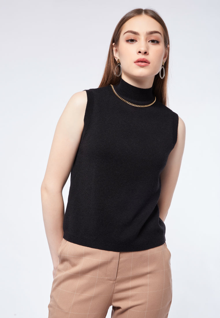 Turtleneck Sleeveless Top