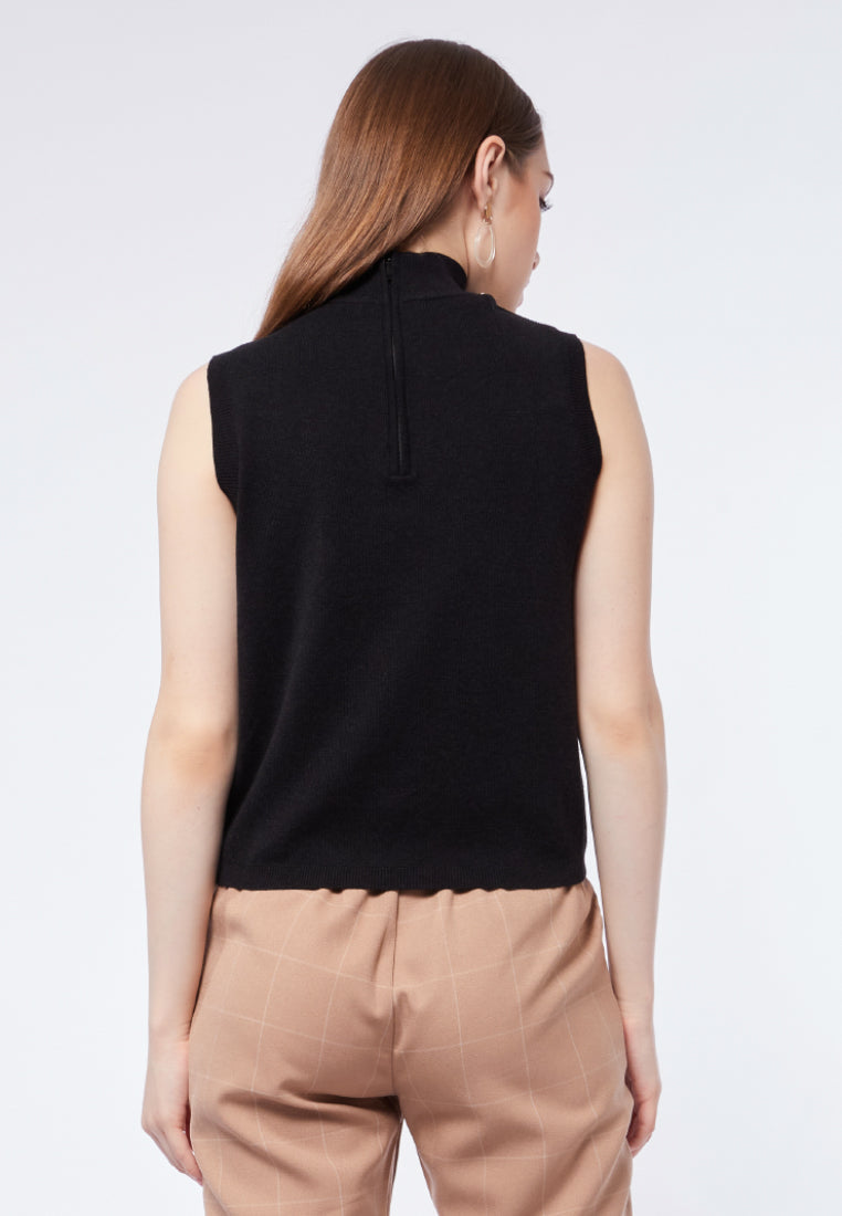 Turtleneck Sleeveless Top