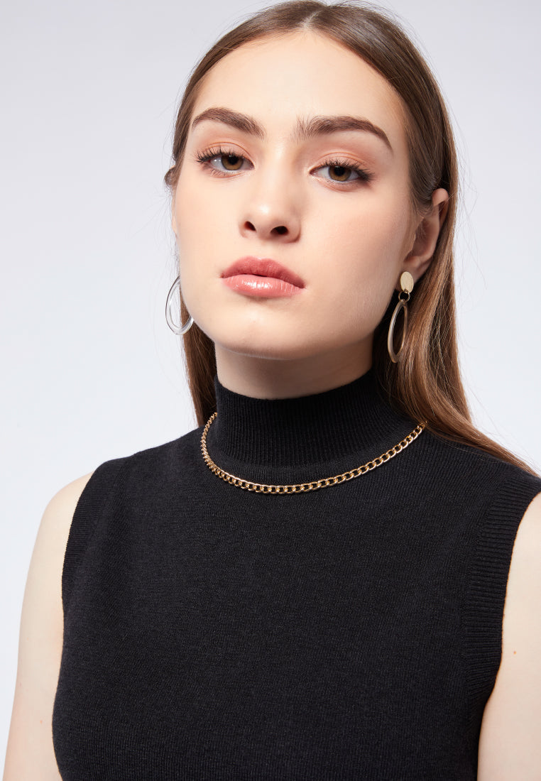 Turtleneck Sleeveless Top