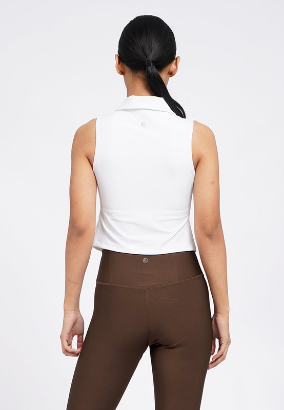 Sleeveless Collared Bra Top