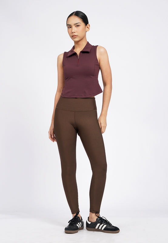 Sleeveless Collared Bra Top