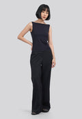 Sleeveless Boat Neck Active Top