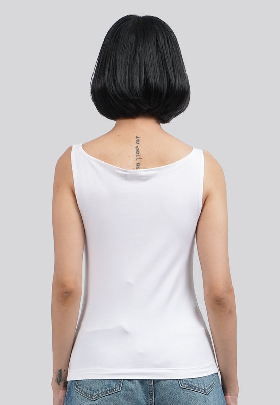 Sleeveless Boat Neck Active Top