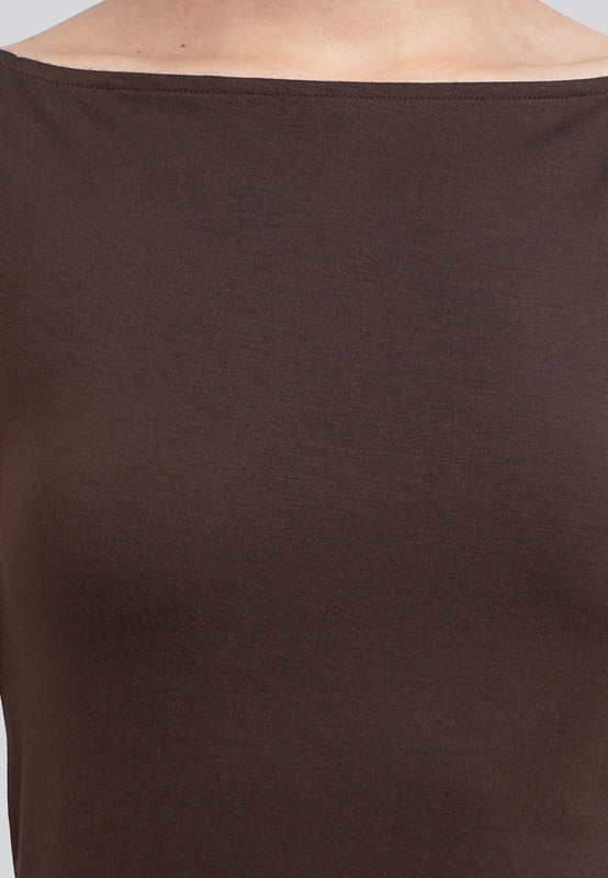Sleeveless Boat Neck Active Top