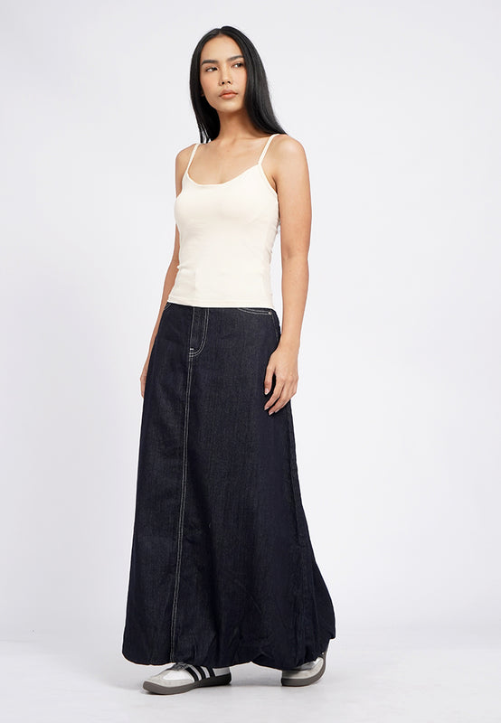 Fitted Spaghetti Strap Bra Top