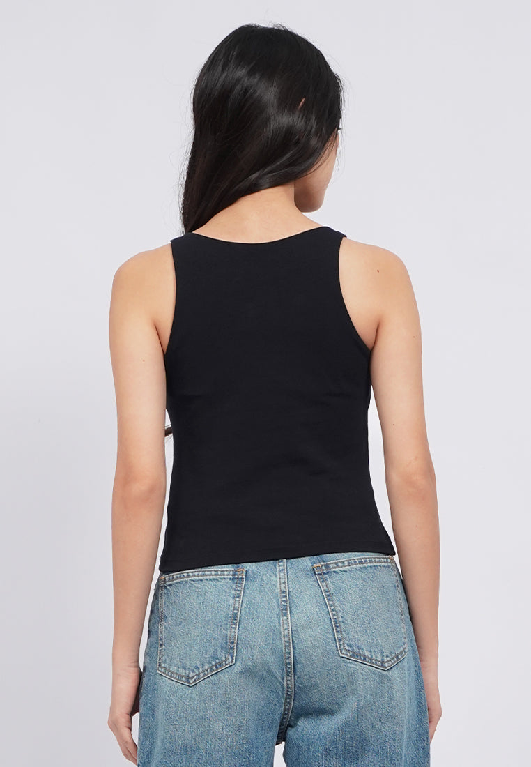 Round Neck Sleeveless Bra Top