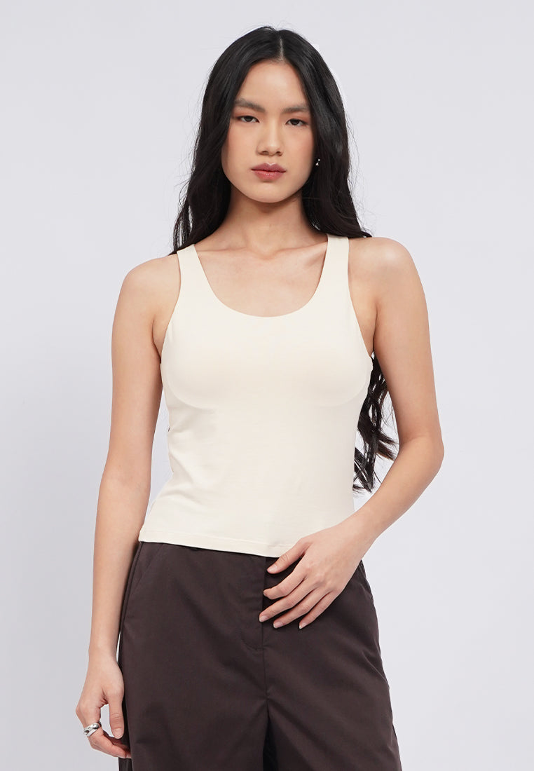 Round Neck Sleeveless Bra Top
