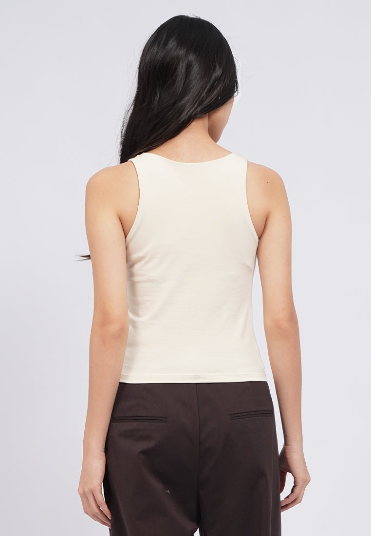 Round Neck Sleeveless Bra Top