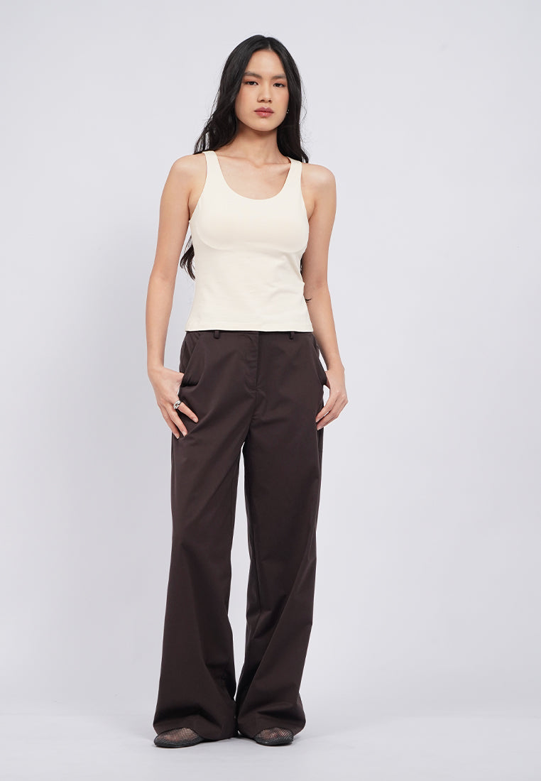 Round Neck Sleeveless Bra Top